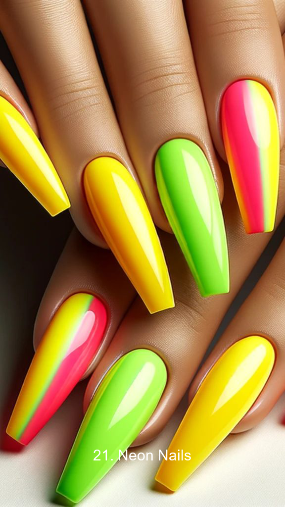 21. Neon Nails
