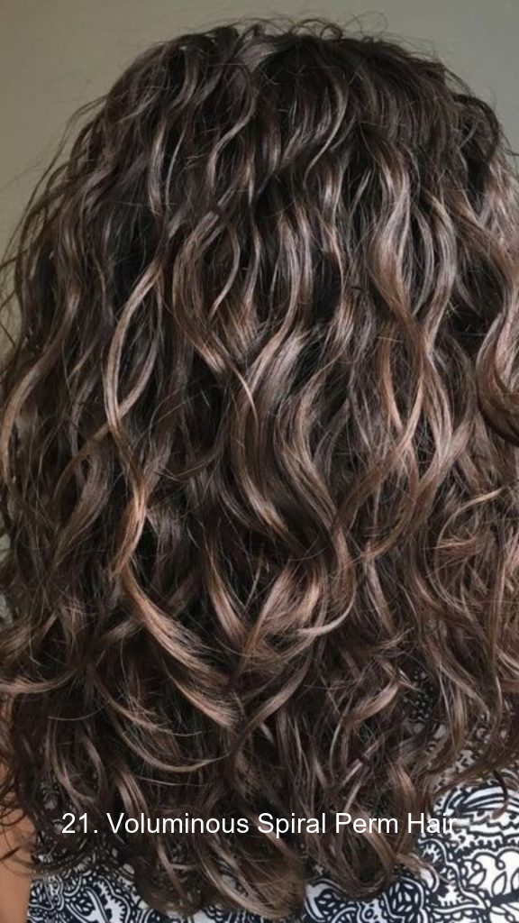 21. Voluminous Spiral Perm Hair