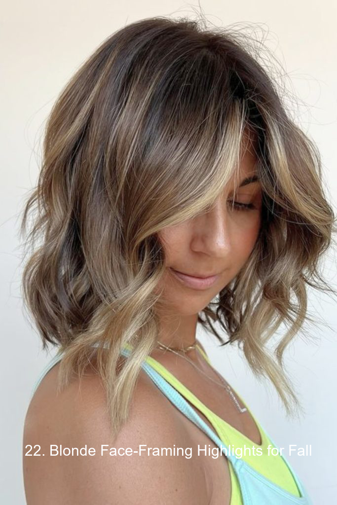 22. Blonde Face-Framing Highlights for Fall