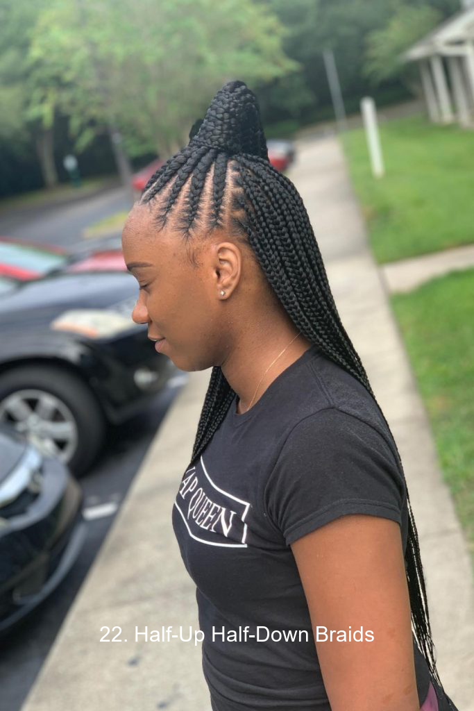 22. Half-Up Half-Down Braids