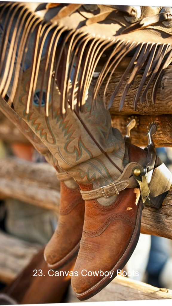 23. Canvas Cowboy Boots