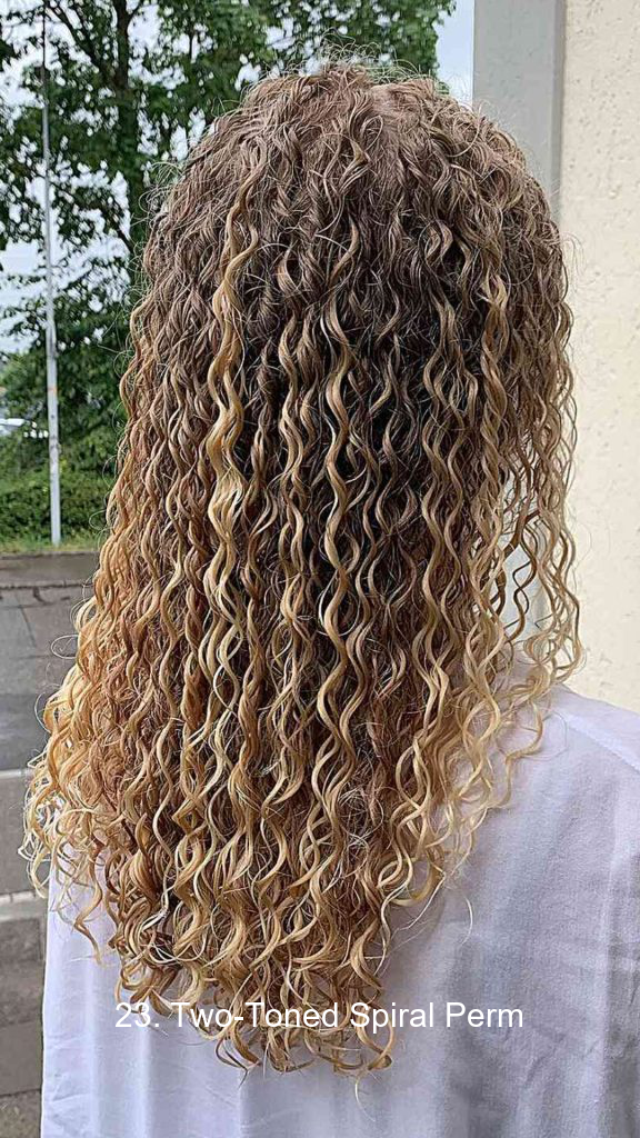 23. Two-Toned Spiral Perm