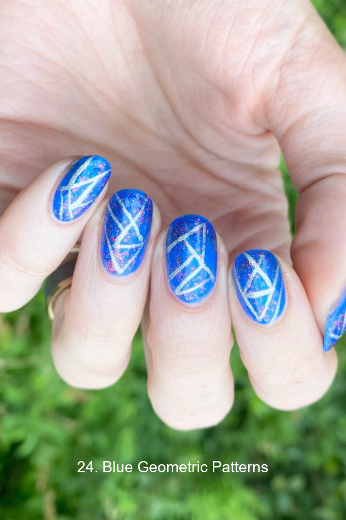 24. Blue Geometric Patterns