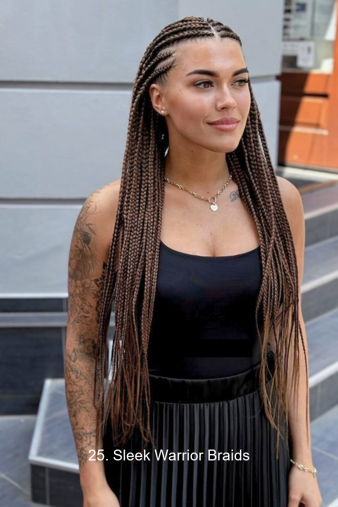 25. Sleek Warrior Braids
