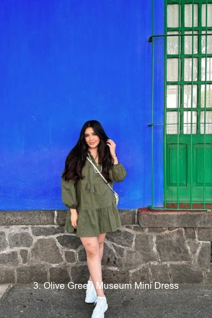 3. Olive Green Museum Mini Dress
