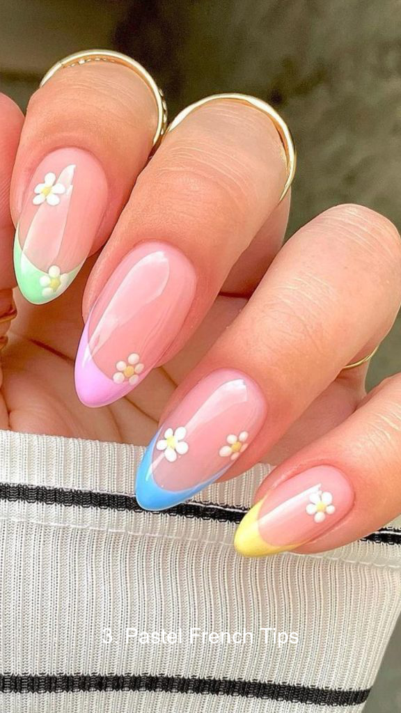3. Pastel French Tips