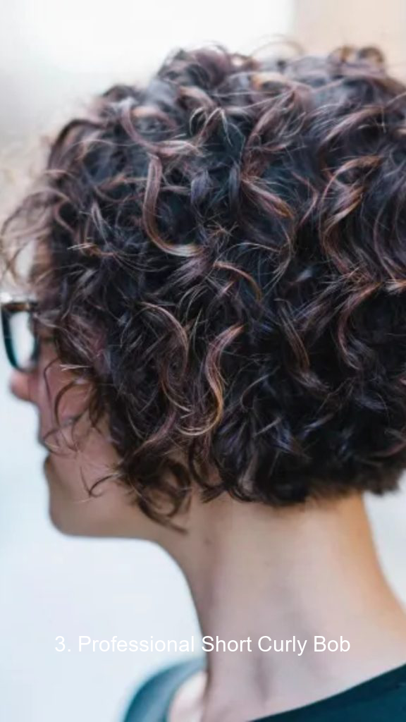 3. Professional Short Curly Bob