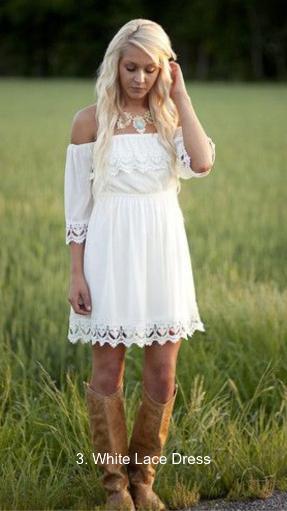3. White Lace Dress