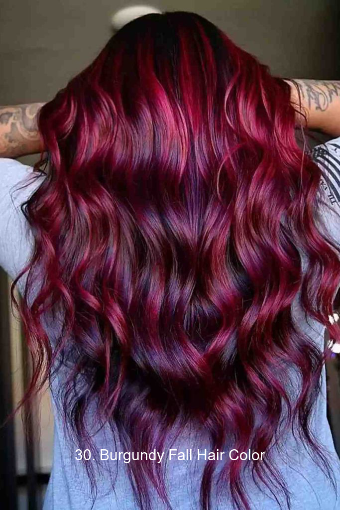 30. Burgundy Fall Hair Color