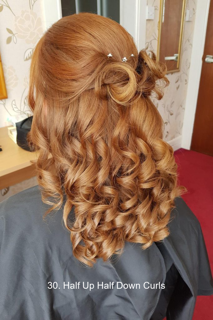 30. Half Up Half Down Curls