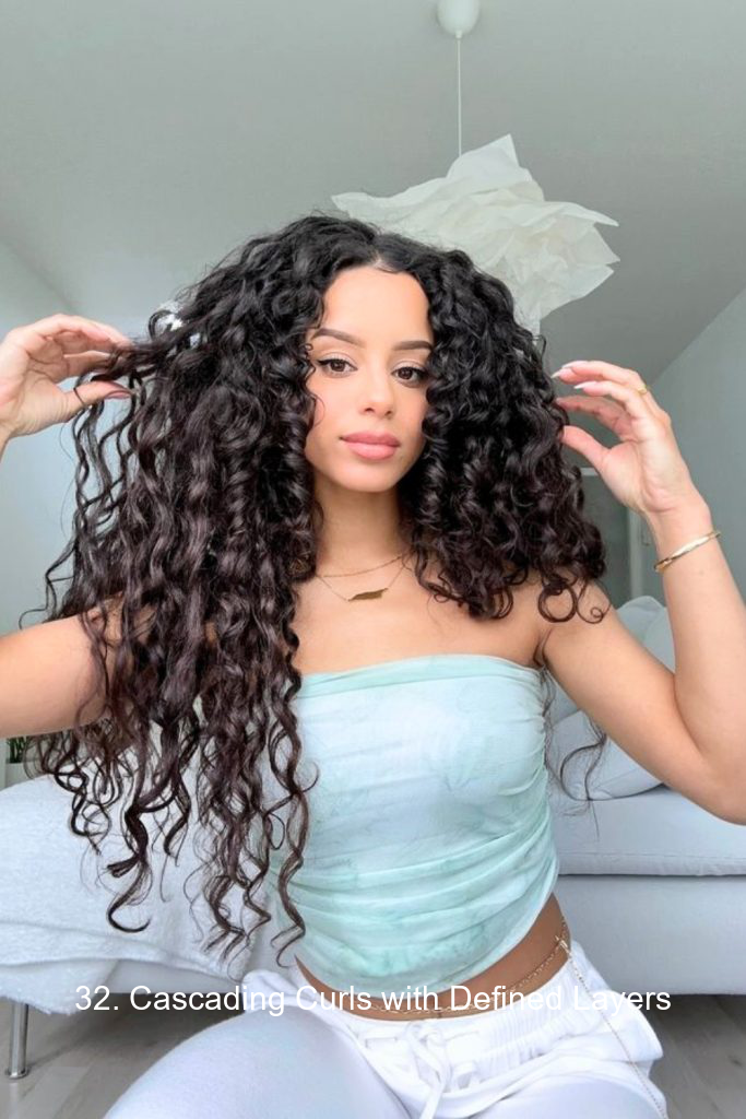 32. Cascading Curls with Defined Layers