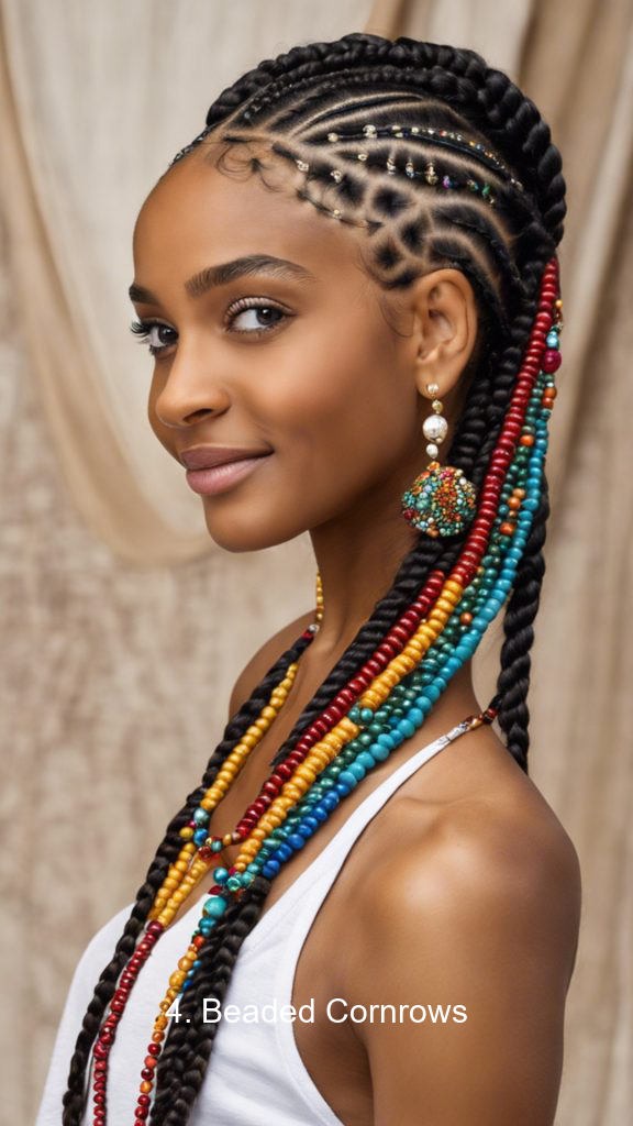 4. Beaded Cornrows