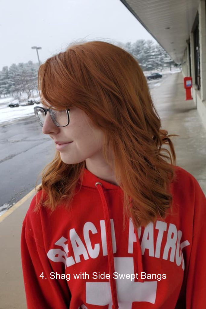 4. Shag with Side Swept Bangs