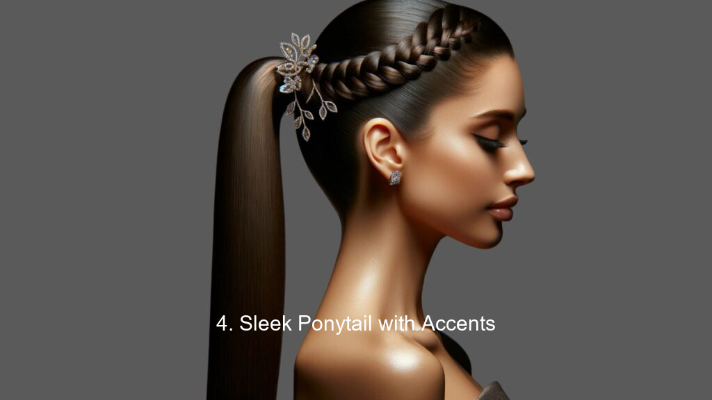 4. Sleek Ponytail with Accents