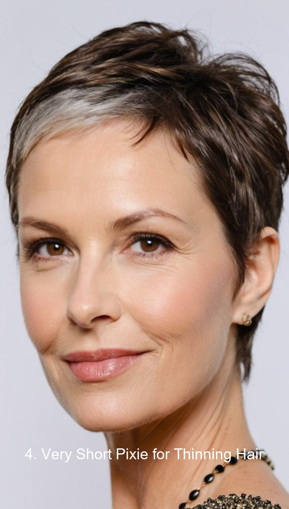 4. Very Short Pixie for Thinning Hair