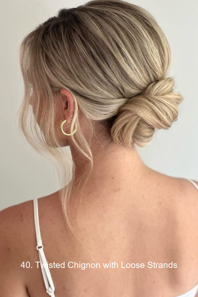40. Twisted Chignon with Loose Strands