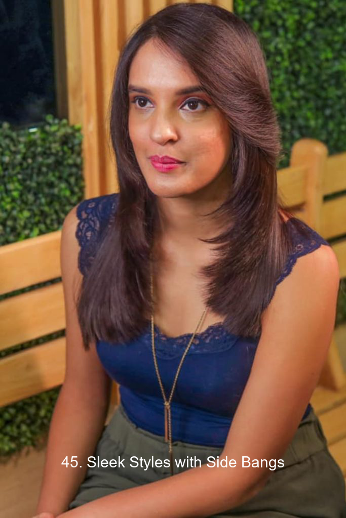 45. Sleek Styles with Side Bangs