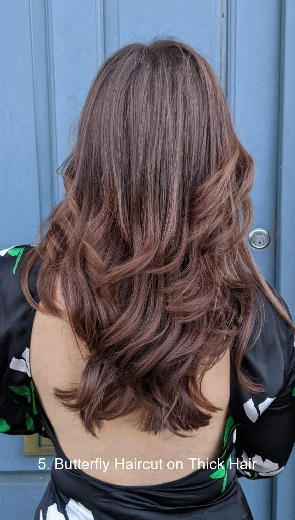 5. Butterfly Haircut on Thick Hair