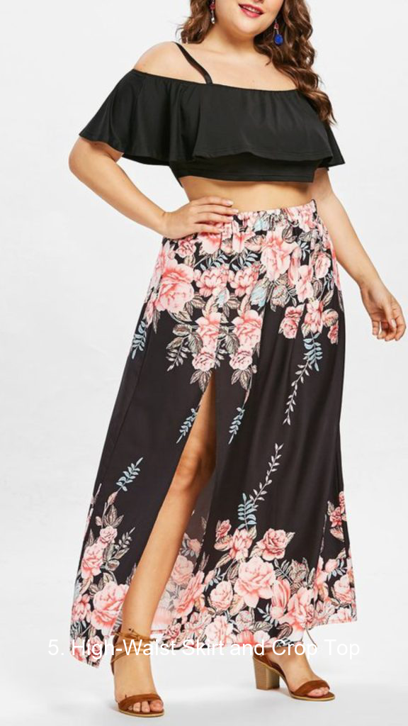 5. High-Waist Skirt and Crop Top
