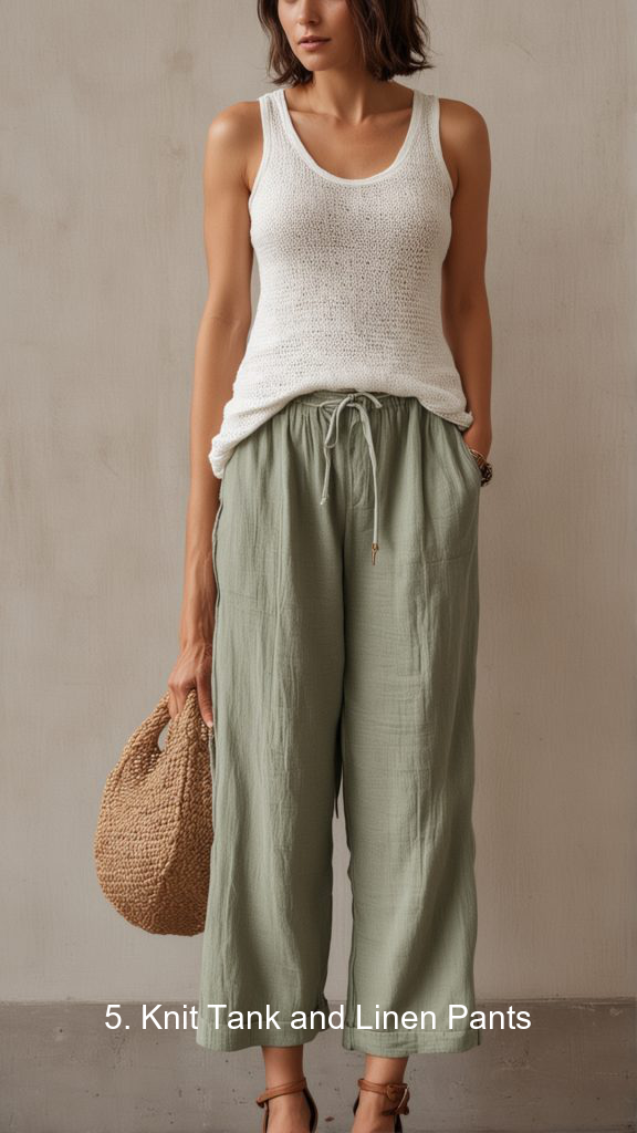 5. Knit Tank and Linen Pants