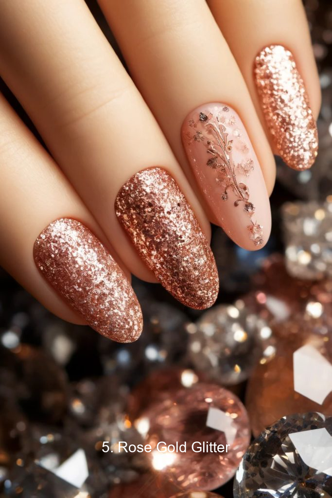 5. Rose Gold Glitter