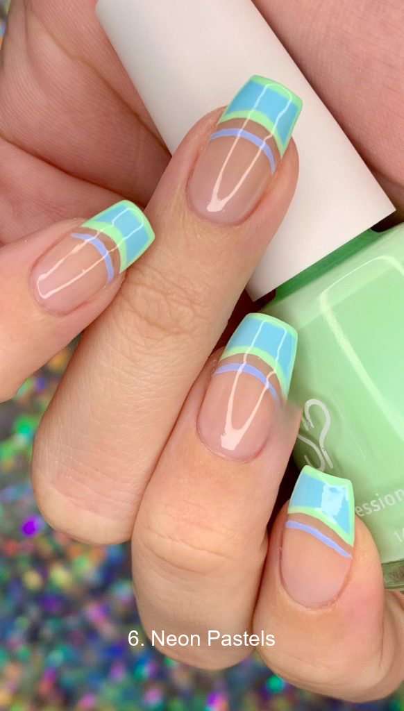 6. Neon Pastels