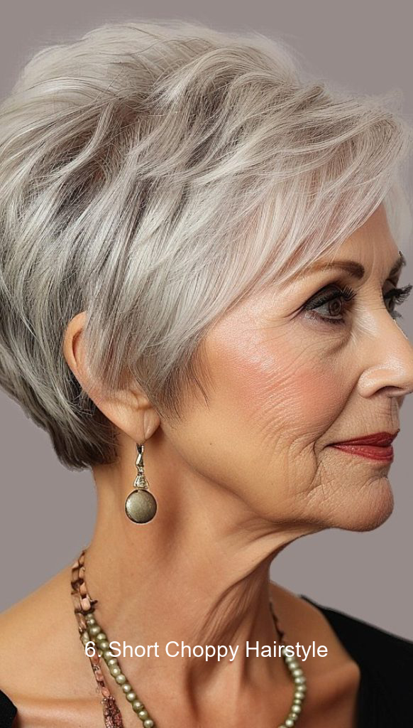 6. Short Choppy Hairstyle
