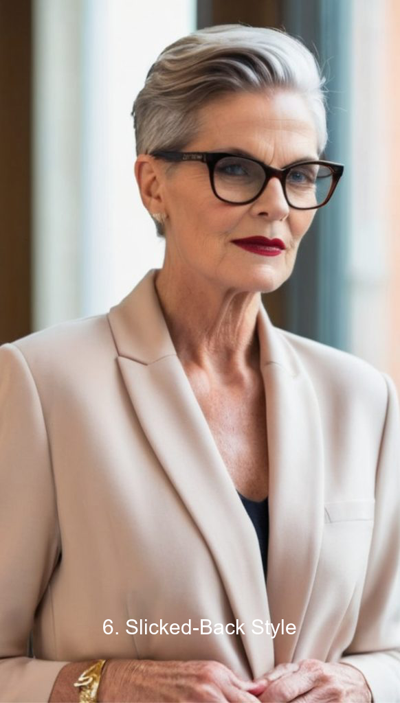 6. Slicked-Back Style