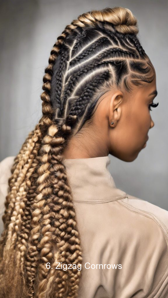 6. Zigzag Cornrows