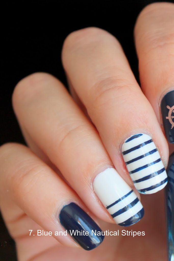 7. Blue and White Nautical Stripes