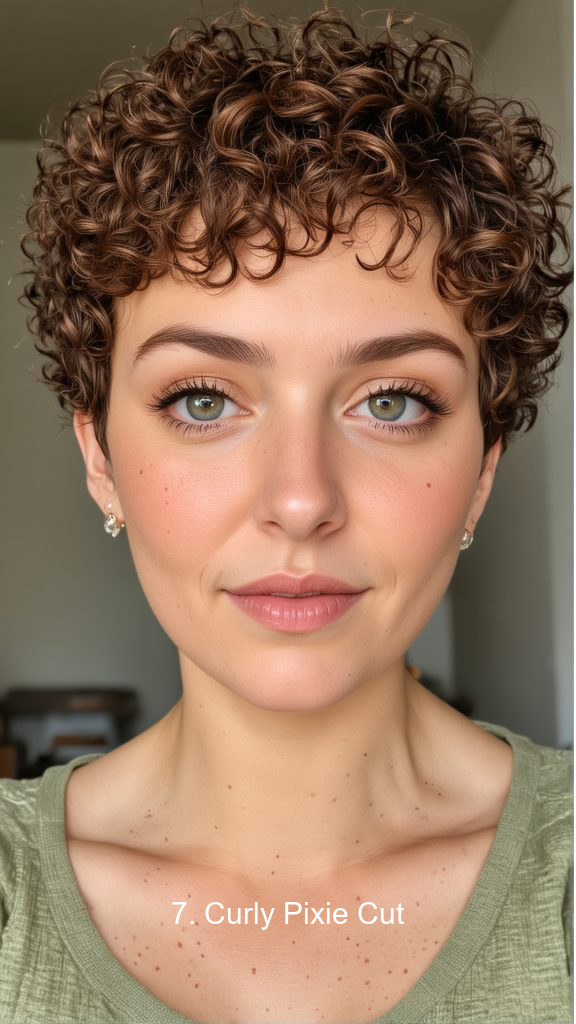7. Curly Pixie Cut