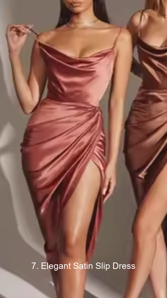 7. Elegant Satin Slip Dress
