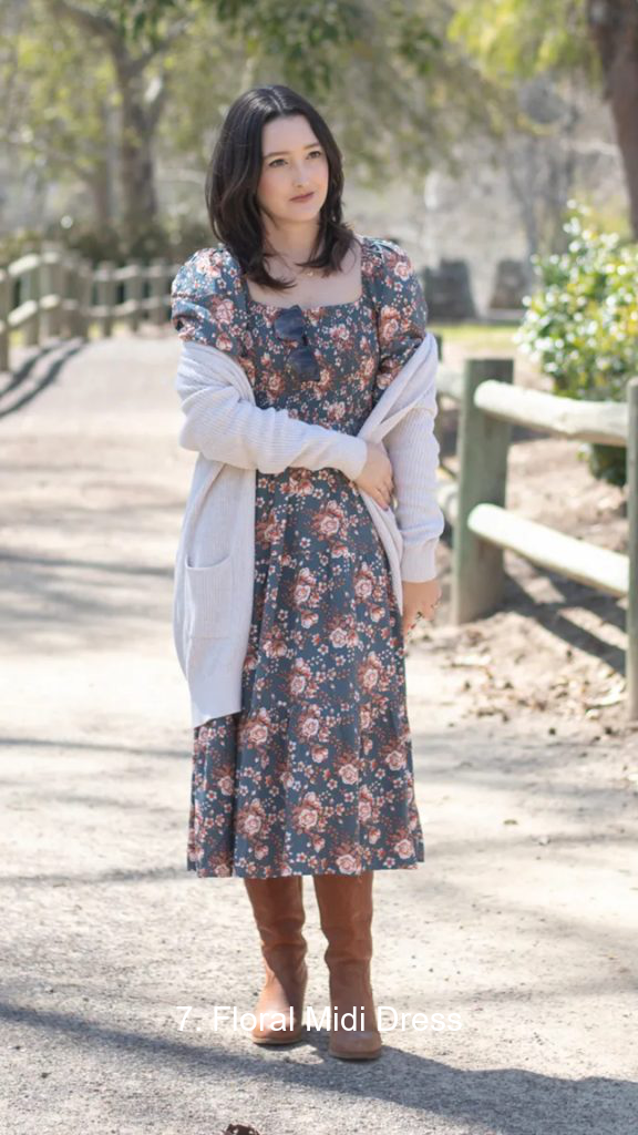 7. Floral Midi Dress
