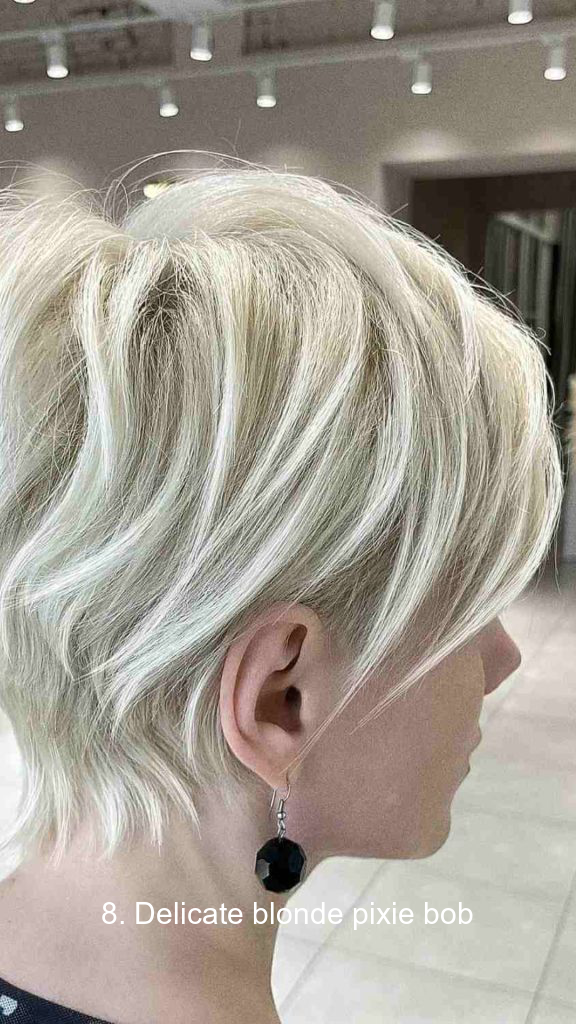 8. Delicate blonde pixie bob