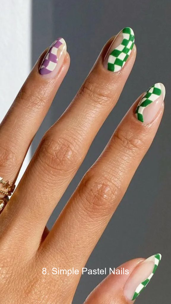 8. Simple Pastel Nails