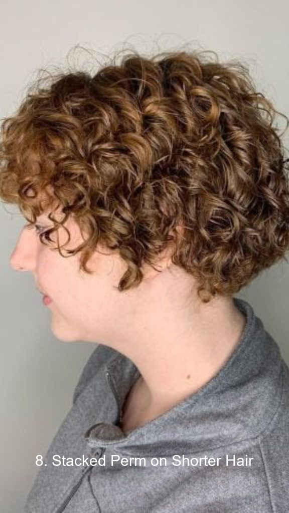 8. Stacked Perm on Shorter Hair