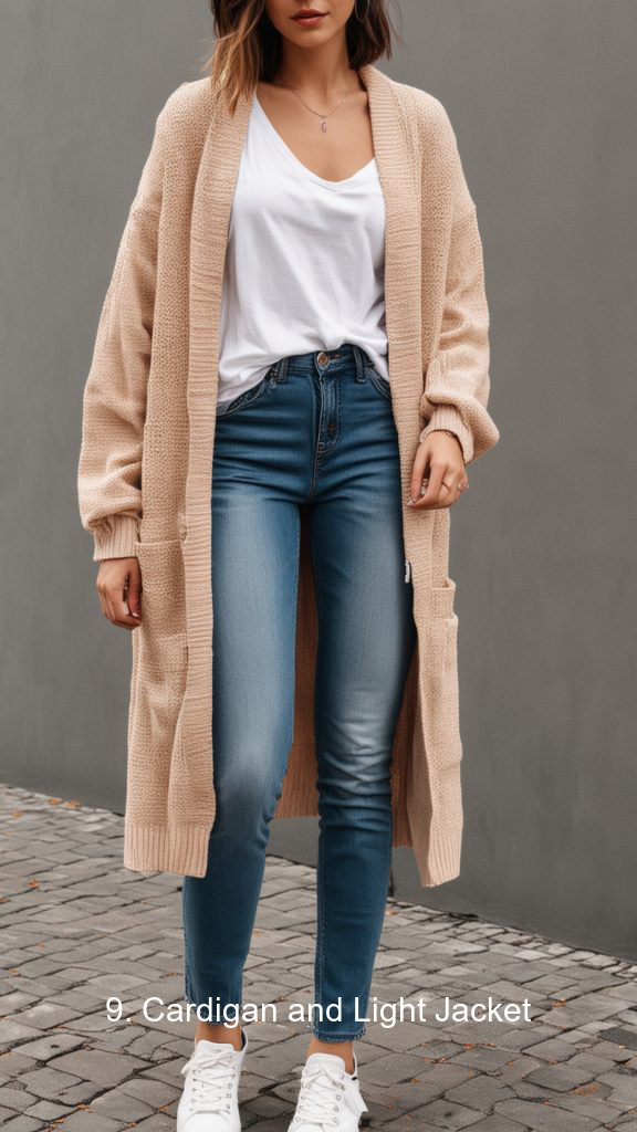 9. Cardigan and Light Jacket