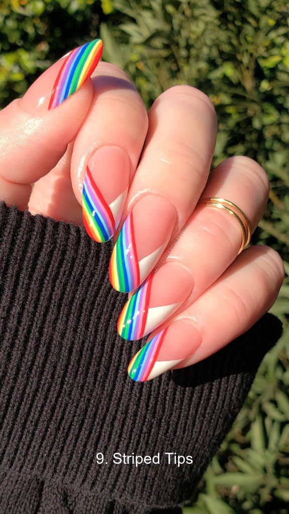9. Striped Tips